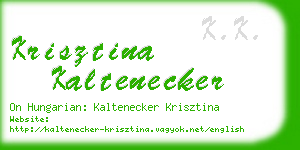 krisztina kaltenecker business card